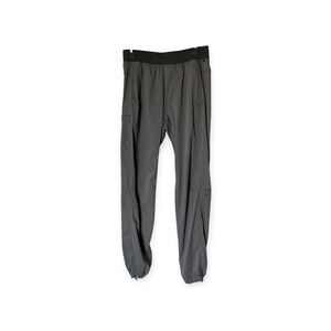 RARE Lululemon Dance Studio Pants Size M Gray Striped Drawcord Athleisure